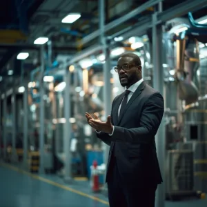 High Ticket Sales Industries: 44 Lucrative Markets 3 a salesman working in the advanced manufacturing industry