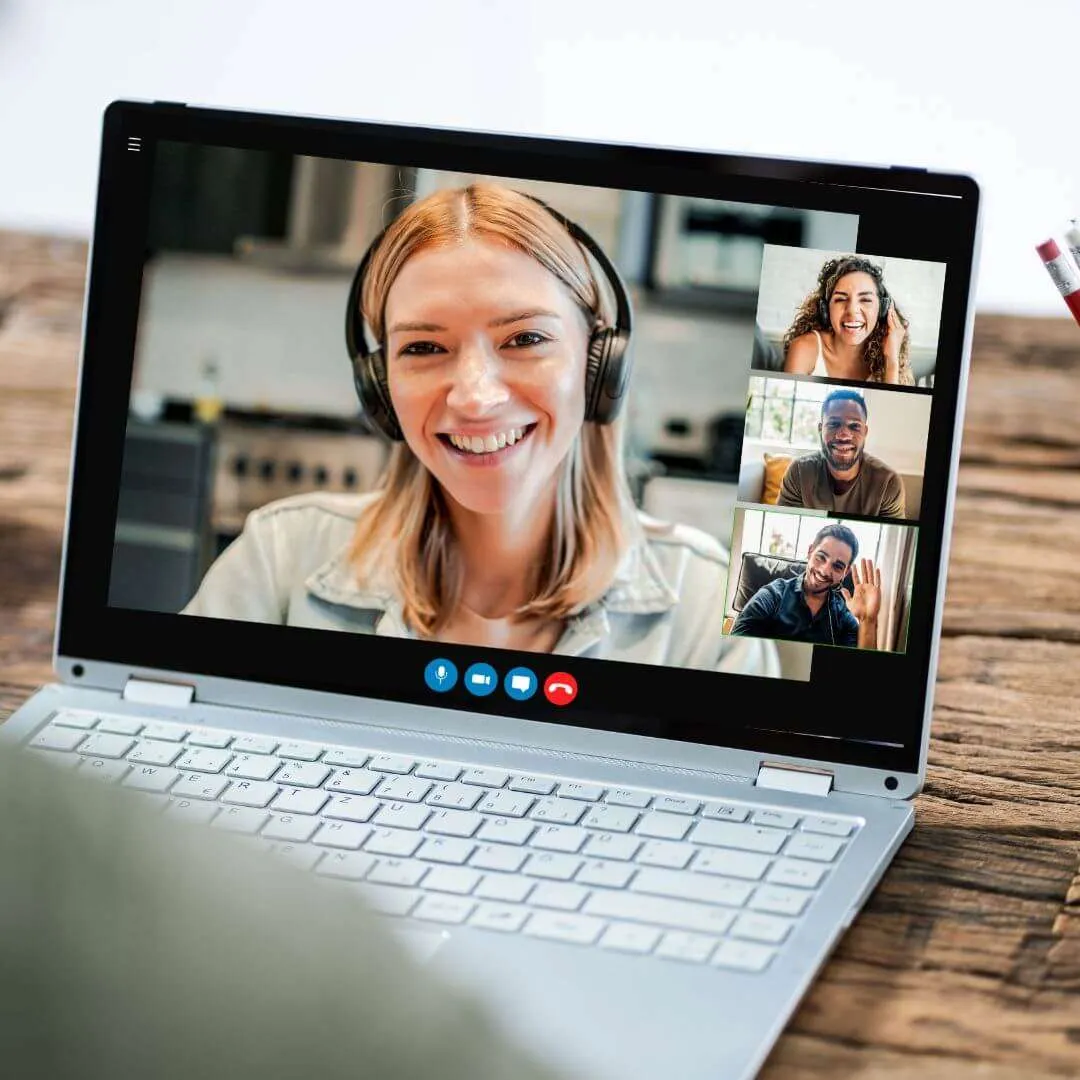multiple people on video call for a coaching program